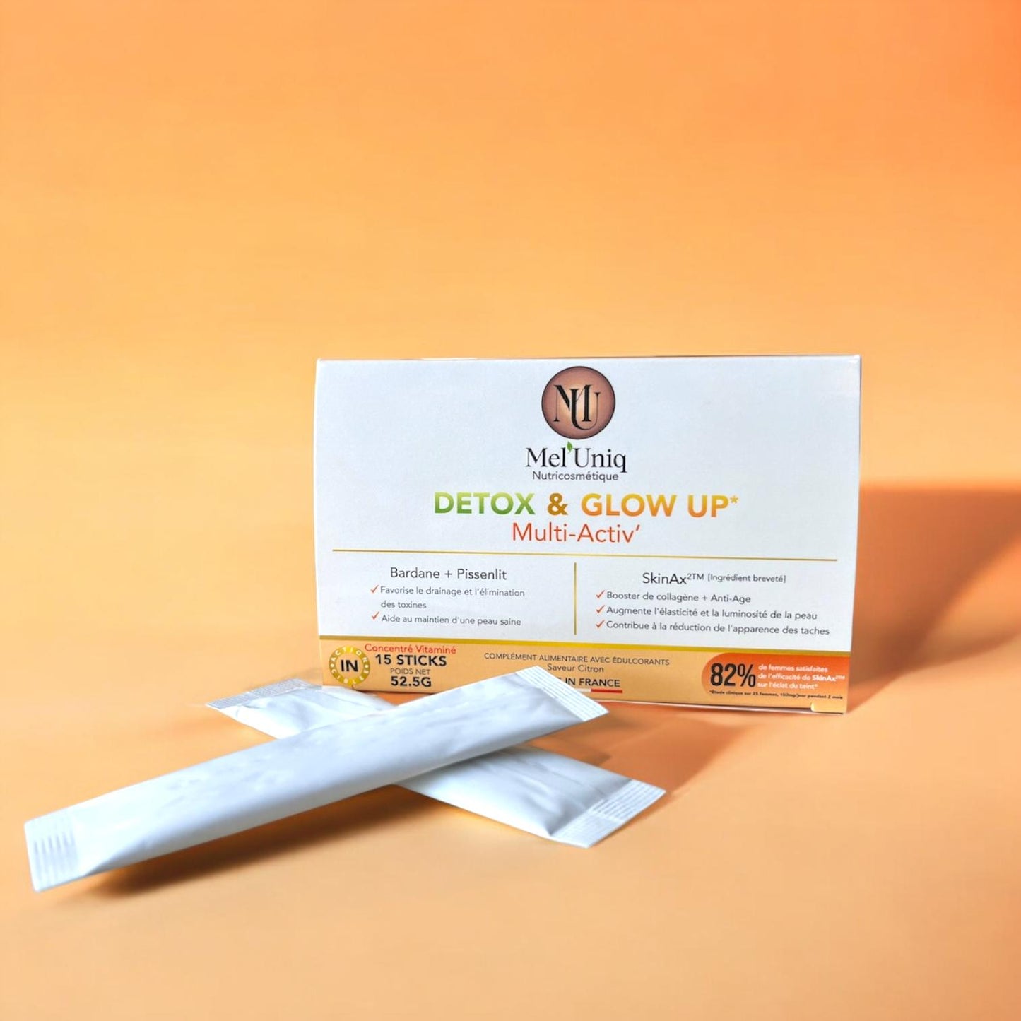 boite du Complément Alimentaire Detox & Glow Up en sticks