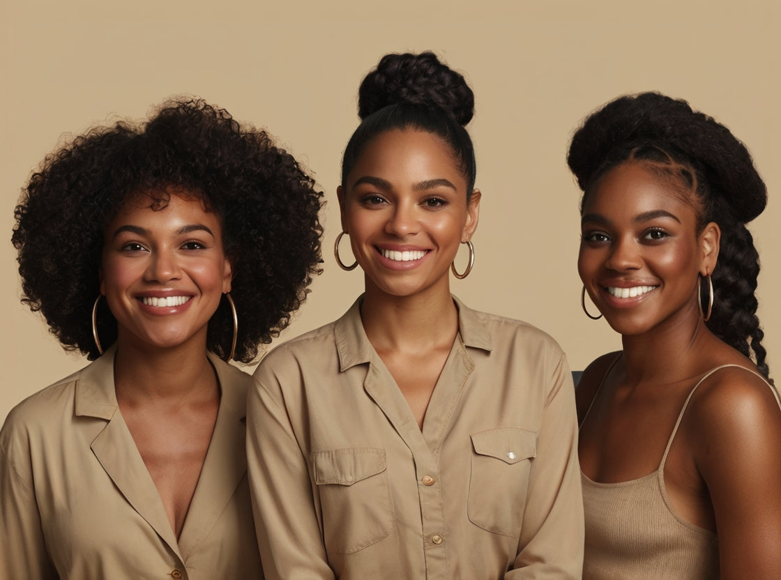 3 femmes noires aux carnations différentes