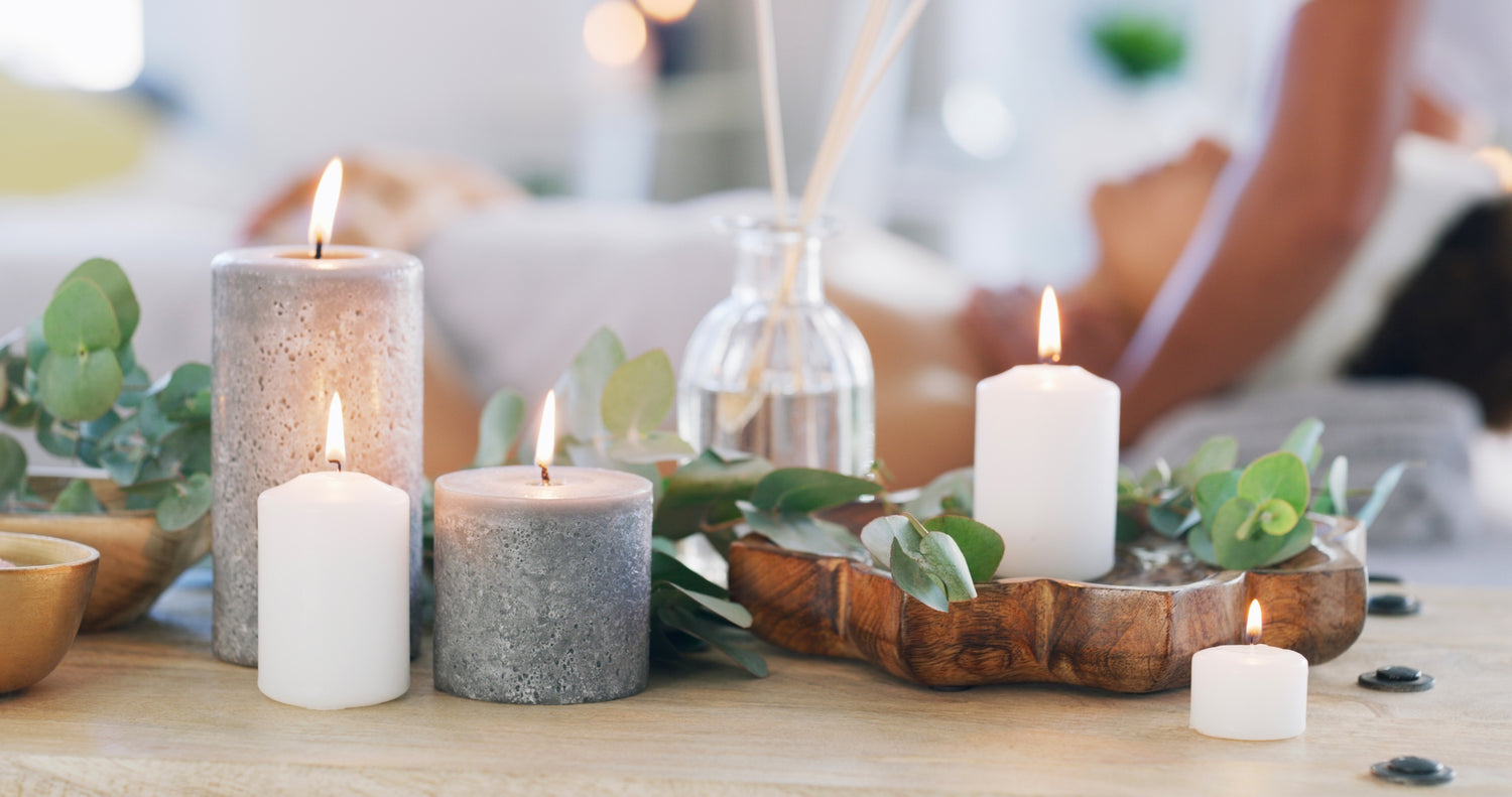 décor zen avec bougies d'ambiance