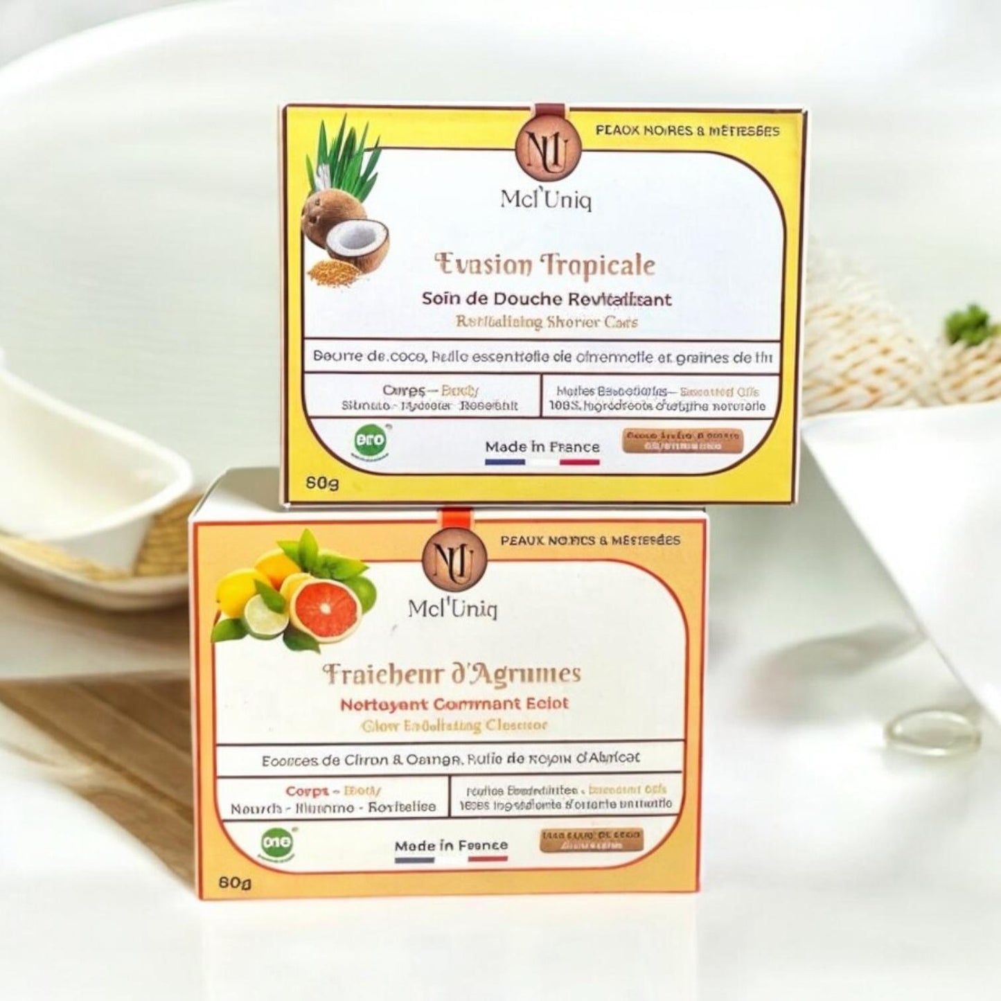 duo corps superfood : Evasion Tropicale et Fraicheur d'Agrumes