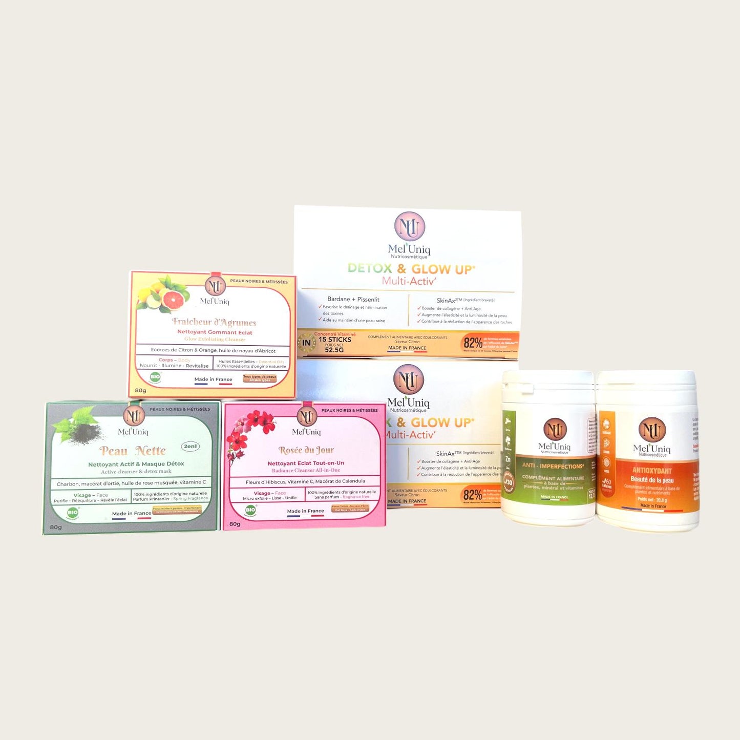 photo des produits contenus dans le rituel Anti Imperfections