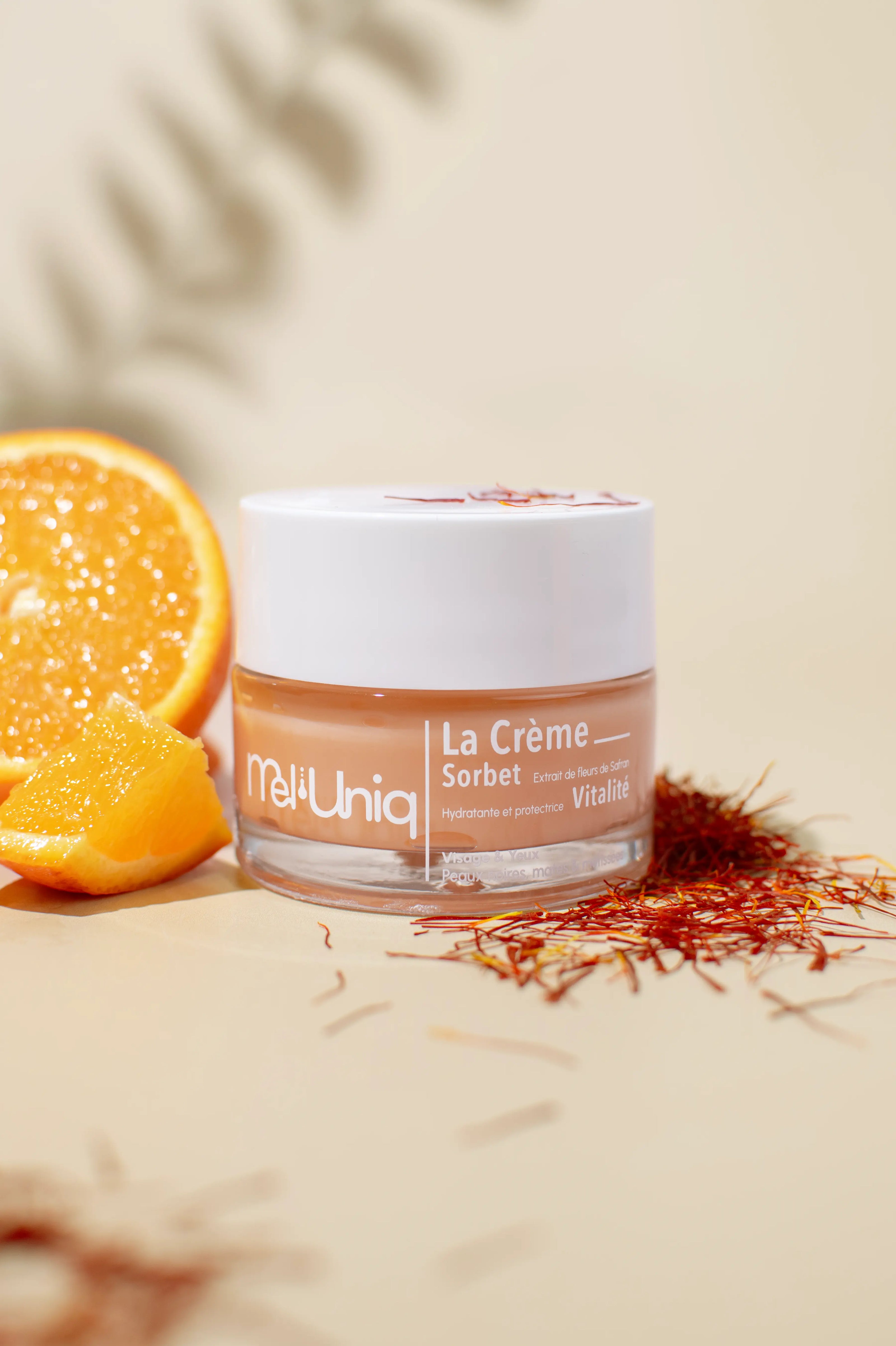 Crème Sorbet Vitalité Mel’Uniq hydratante et protectrice aux extraits de safran
